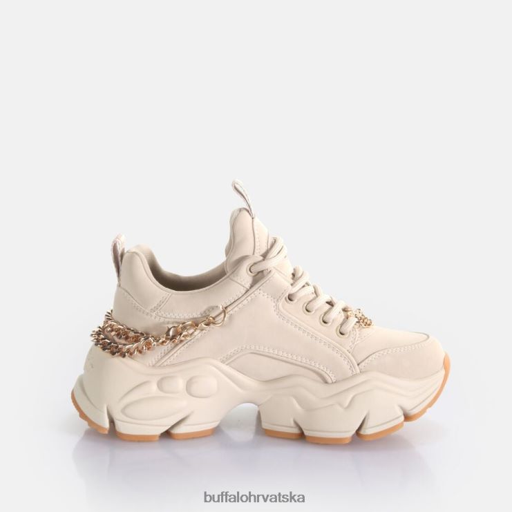 krema/zlato Buffalo binary chain 30 trainer trainers low veganski |tenisice TDD6T419